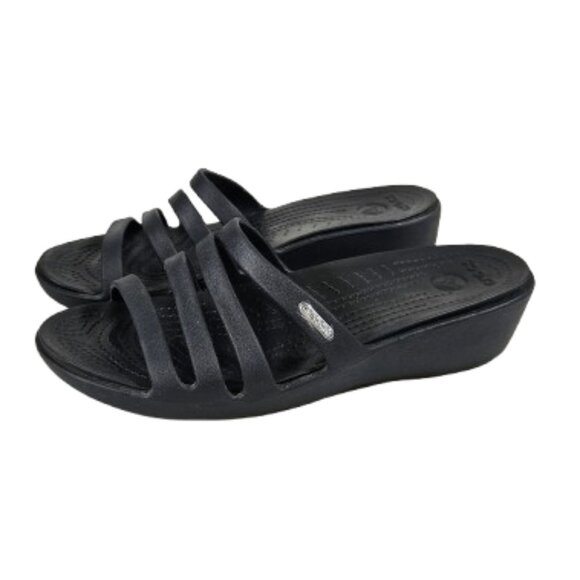 CROCS Shoes - Crocs Rhonda Black Sandals Women's Size 9